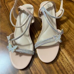 TOP Moda Women's Rhinestone Embellished Heels - Blush